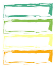 abstract background Doodle brush strokes set rectangles