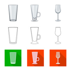Vector illustration of form and celebration symbol. Collection of form and volume vector icon for stock.