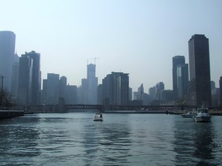 La rivière Chicago dans la ville de Chicago - Illinois - Etats Unis