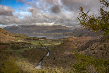 Derwent Water View in the Lake District,Cumbria,UK