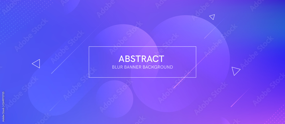 Poster abstract futurictic banner with a gradient shapes and blur