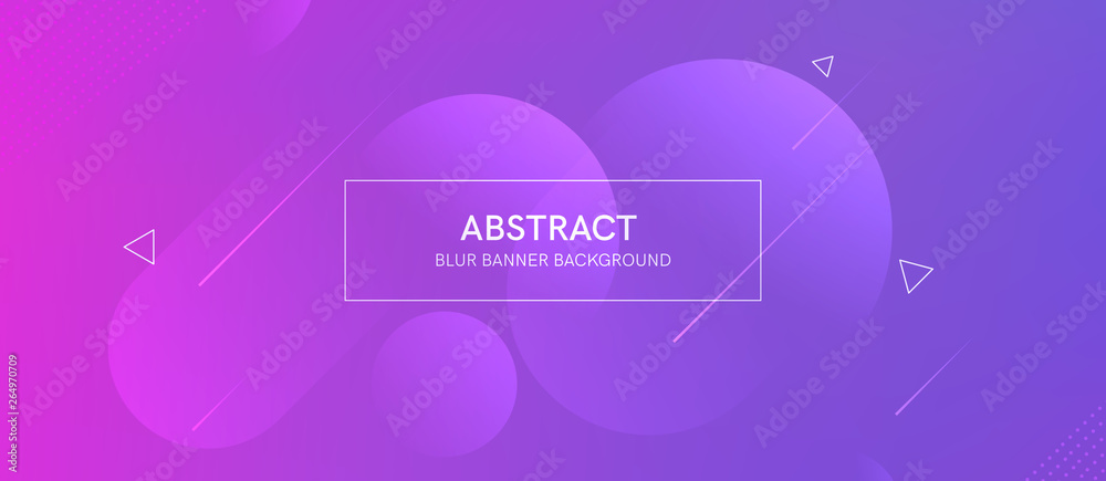 Poster abstract futurictic banner with a gradient shapes and blur
