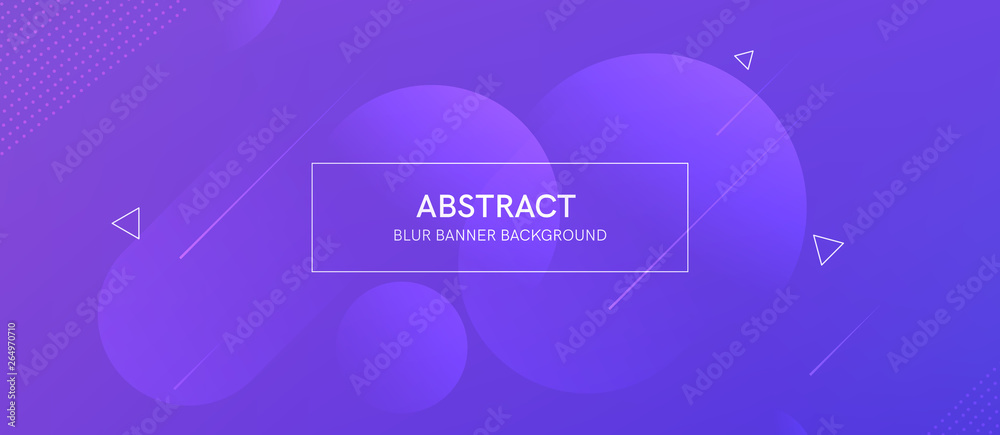 Poster abstract futurictic banner with a gradient shapes and blur