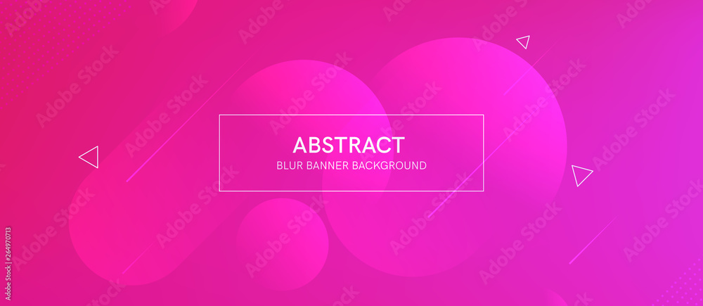 Poster Abstract futurictic banner with a gradient shapes and blur 