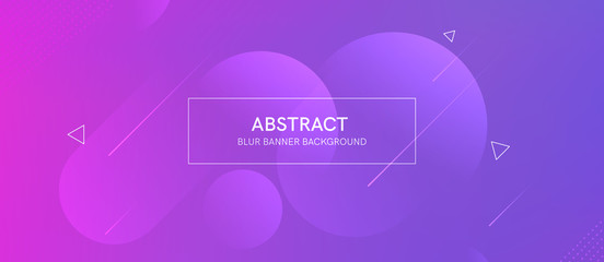 Abstract futurictic banner with a gradient shapes and blur 