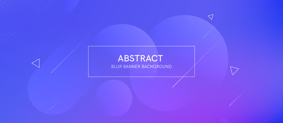 Abstract futurictic banner with a gradient shapes and blur 