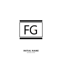 F G FG Initial logo letter with minimalist concept. Vector with scandinavian style logo.