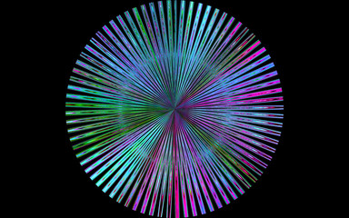 Circle in metal colorful rainbow colors. Vibrant and elegant spectrum.