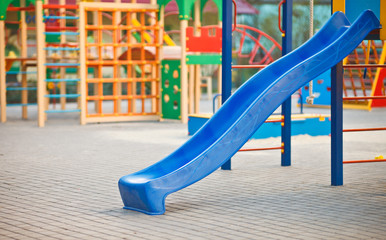 Children's slide oundoor close up