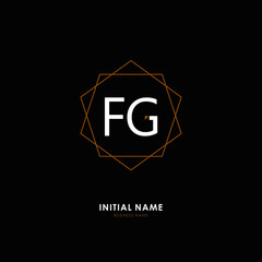 F G FG Initial logo letter with minimalist concept. Vector with scandinavian style logo.