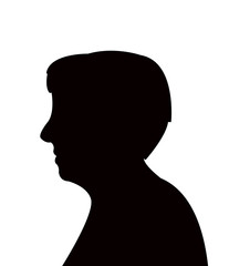 a woman head silhouette vector
