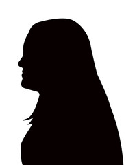 a woman head silhouette vector