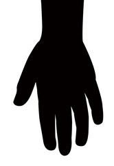 hands silhouette vector