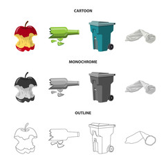 Isolated object of dump  and sort symbol. Collection of dump  and junk stock vector illustration.