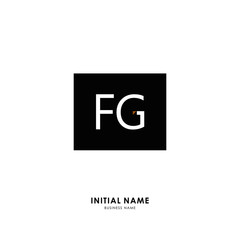 F G FG Initial logo letter with minimalist concept. Vector with scandinavian style logo.