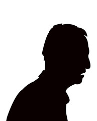 a man head silhouette vector