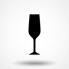 Champagne glass icon, vector illustration design. Drinks collection.
