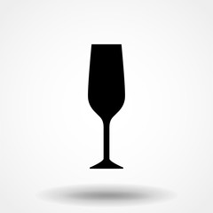 Champagne glass icon, vector illustration design. Drinks collection.