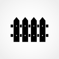 Fence icon. Simple web black icon, can be used as web element icon on white background