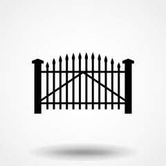 Fence vector icon in trendy glyph style design. Vector graphic illustration. Fence icon for website design, logo, and user interface. EPS 10