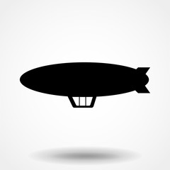 Blimp Icon in trendy glyph style design. Vector graphic illustration. Blimp icon for website design, logo, and user interface. EPS 10