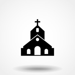 Church icon. Flat design style. vector church icon icon illustration isolated on white background, graphic design vector symbols. Eps10