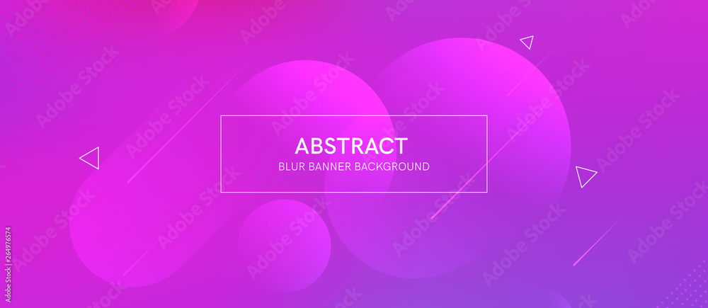 Poster Abstract futurictic banner with a gradient shapes and blur 