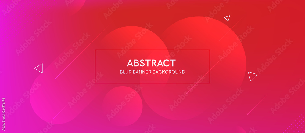 Poster Abstract futurictic banner with a gradient shapes and blur 