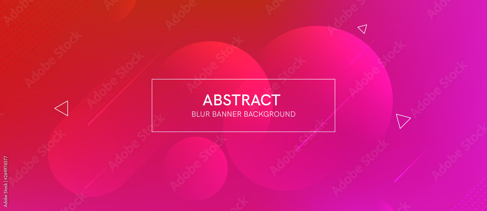 Poster abstract futurictic banner with a gradient shapes and blur