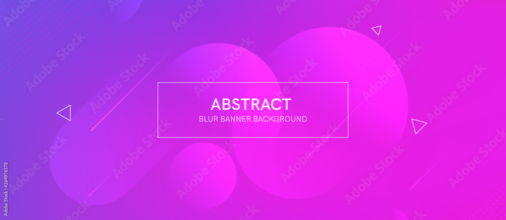 Poster abstract futurictic banner with a gradient shapes and blur