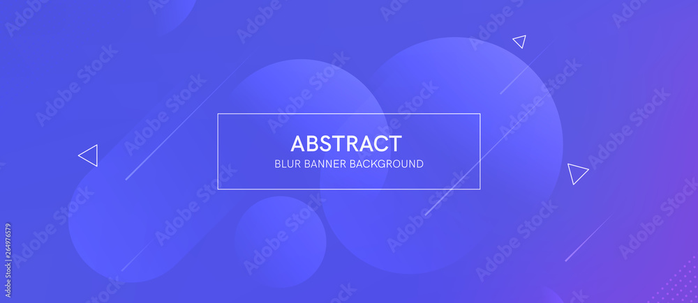 Poster abstract futurictic banner with a gradient shapes and blur