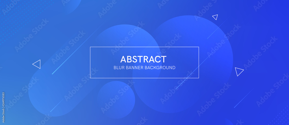 Poster abstract futurictic banner with a gradient shapes and blur