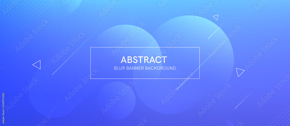 Poster abstract futurictic banner with a gradient shapes and blur
