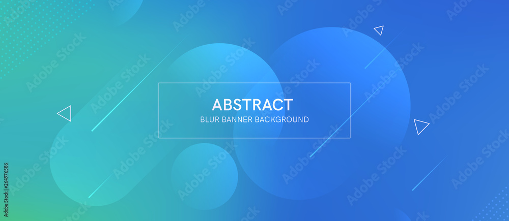 Poster Abstract futurictic banner with a gradient shapes and blur 