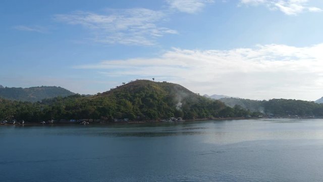 Passing by  tropical islands in Coron, Philippines