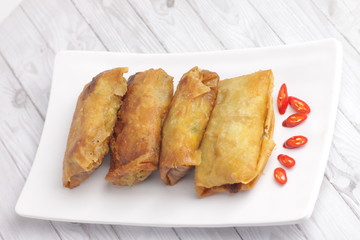 Martabak telur, one of most popular Indonesian food that made from egg and some vegetables