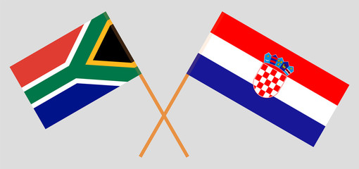 Croatia and RSA. The Croatian and South African flags. Official colors. Correct proportion. Vector