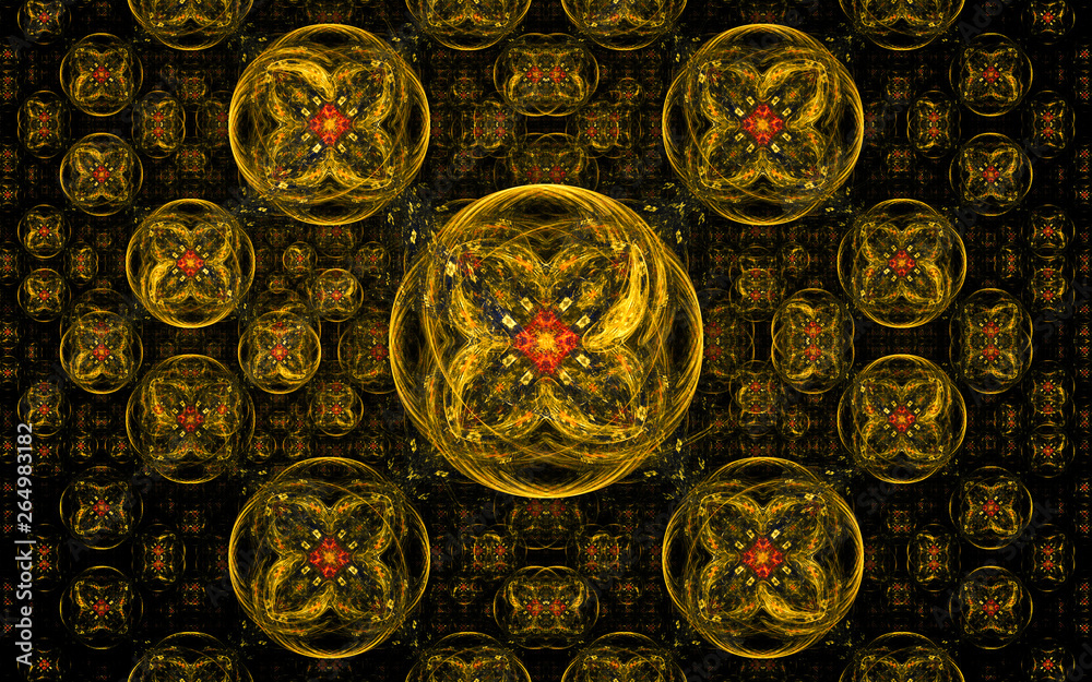 Aufkleber digital generated image in the form of abstract geometric shapes of various shades and colors for us