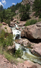 waterfall in the mountains