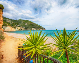 Vignanotica beach on the coast of Gargano National park