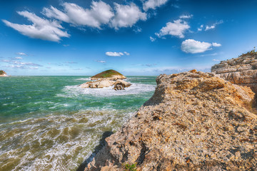 Above the cliffs at the coastline of Vieste