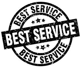 best service round grunge black stamp