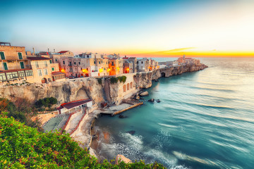 Vieste - beautiful coastal town on the rocks in Puglia