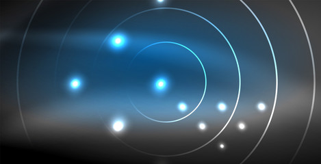 Glowing shiny neon colors with abstract lines, modern background