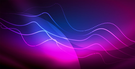 Neon lines shiny glowing background