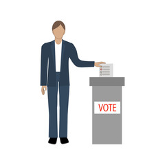 Voting man illustration
