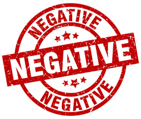 negative round red grunge stamp