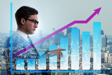 Businessman in stock trading concept