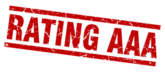 square grunge red rating aaa stamp