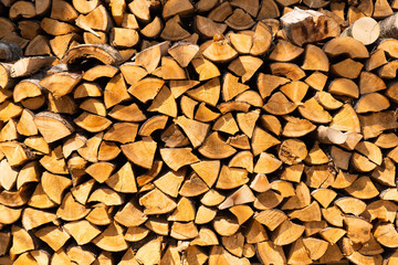 chopped firewood background